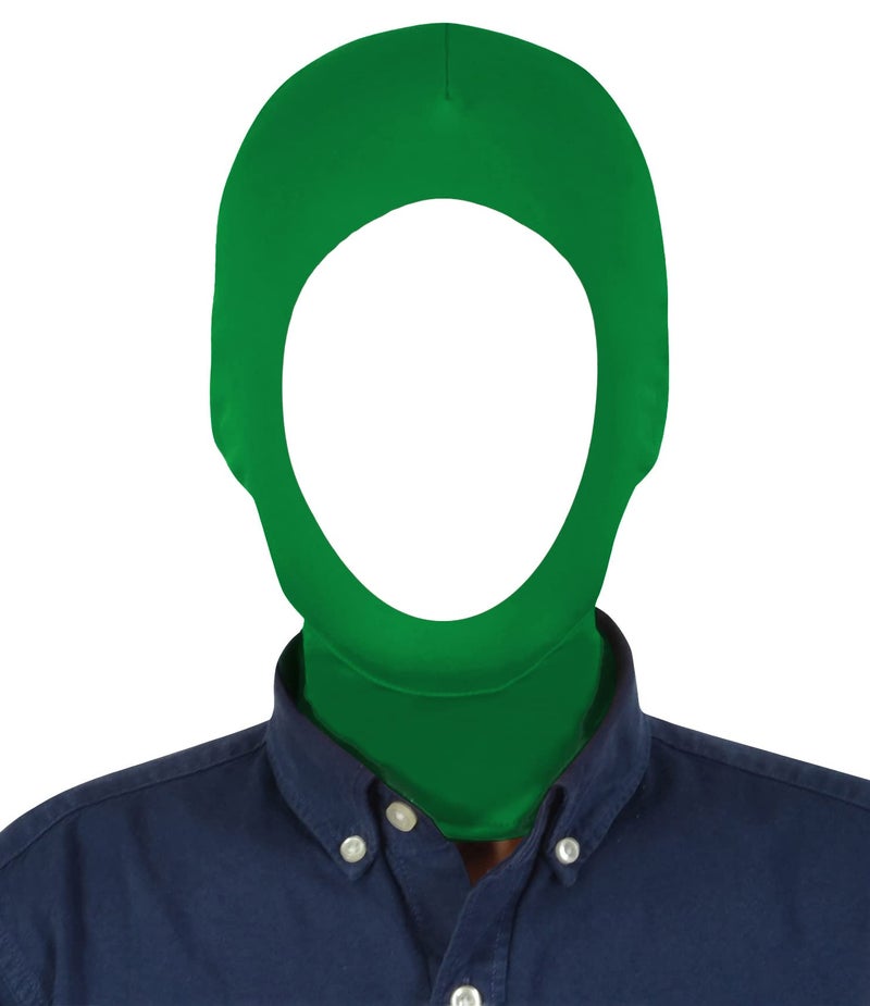 Gaoin Unisex Face open Zentai Hood Mask for Costume Parties (Green) - Image 1